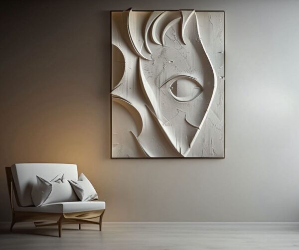 Face Pattern Wall Decor, Handmade Interior Decoration - Image 2