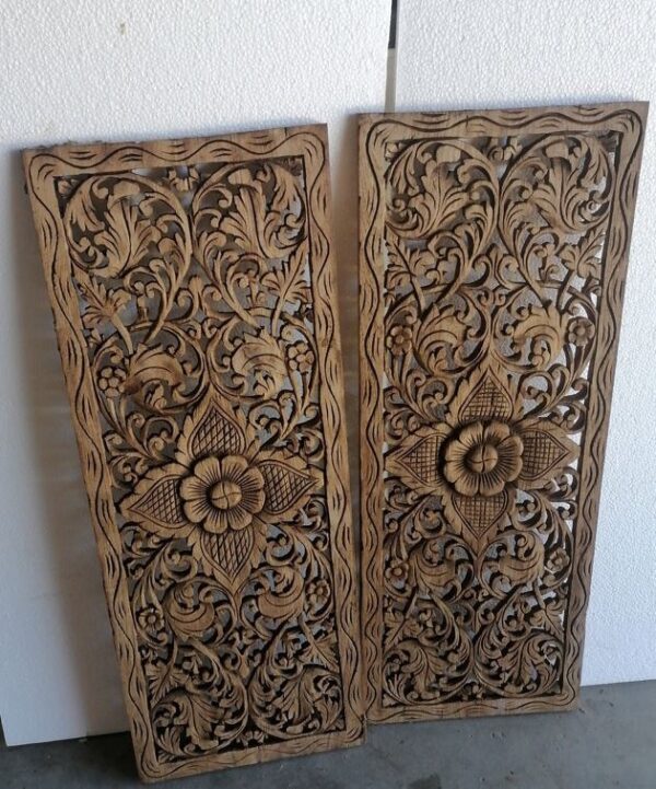 2 Pcs Wooden Panel Wall Art Hanging