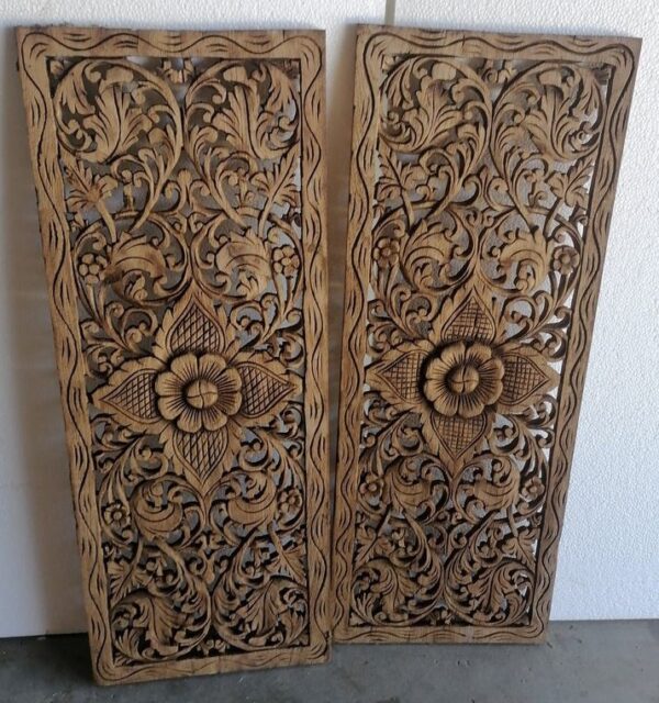 2 Pcs Wooden Panel Wall Art Hanging - Image 2