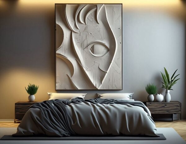 Face Pattern Wall Decor, Handmade Interior Decoration - Image 3