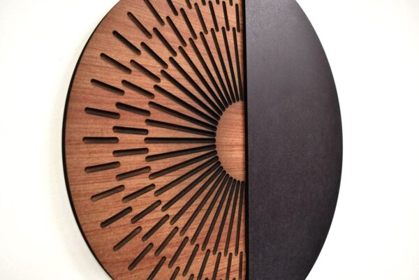 Moon Abstract Wood Wall Art Sculpture - Image 3